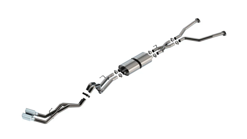 Borla 22-24 Toyota Tundra 3.4L V6 (Inc. Hybrid) Ext. Cab/STD Bed/145.7in WB S-Type Cat-Back - Chrome - Image 4