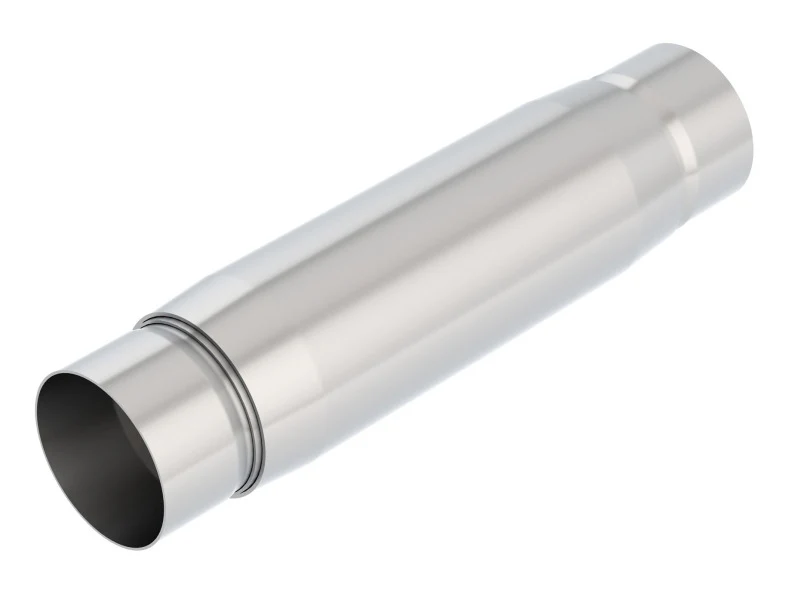Borla CrateMuffler Resonator Option 3in Center/Center 3.5in Round x 10in - Null Sound Center/Center - Image 2