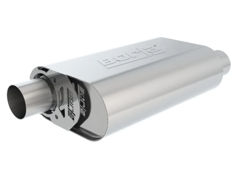 Borla CrateMuffler SBC 283 / 327 / 350 2.5 inch Offset/Center 14in x 4.35in x 9in Oval Muffler - Image 2
