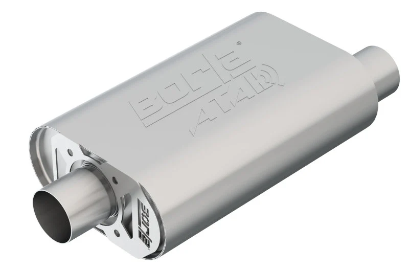 Borla CrateMuffler SBC Hot 350/383 2.5 inch Offset/Center 14in x 4.35in x 9in Oval Atak Muffler - Image 2