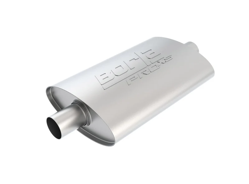 Borla Pro-XS 2inch, 2inch, 14inch x 9-1/2inch x 4inch Oval Cen/Cen w/o Notch Turbo Muffler - Image 2
