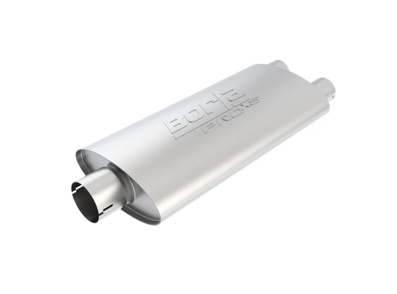 Borla Universal Center/Dual Oval 3in In/2.25in Out 19in x 4in x 9.5in Notched PRO-XS Muffler - Image 2