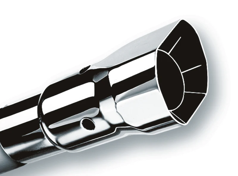 Borla Universal Polished Tip Single Square Angle-Cut Intercooled (inlet 2 1/4in. Outlet 2 1/2 x 2 3/ - Image 2