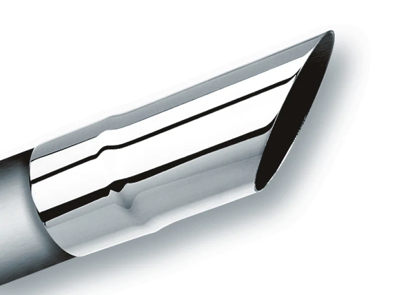 Borla Universal Polished Tip Single Round Angle-Cut (inlet 2 1/4in. Outlet 2 1/4in) - Image 2