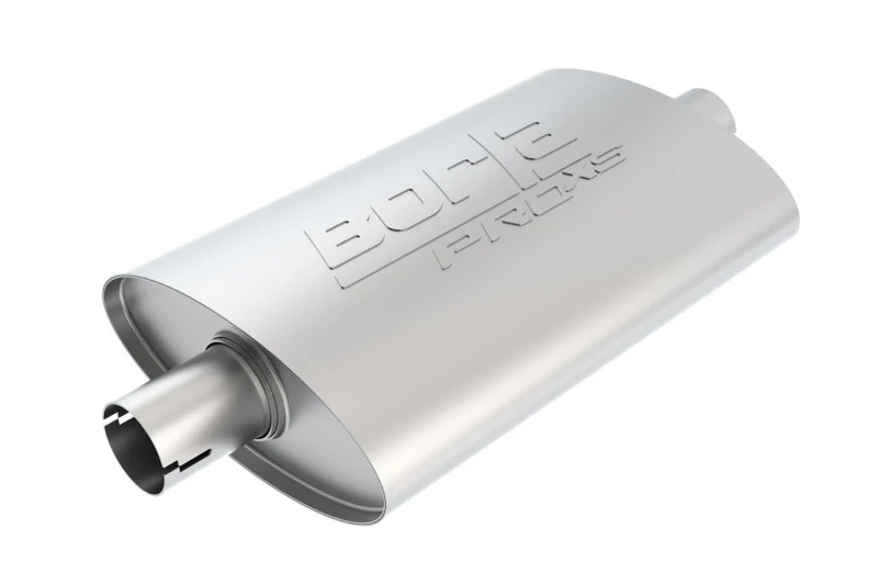 Borla Universal Pro-XS Muffler Oval 2.25in Inlet/Outlet Notched Muffler - Image 2