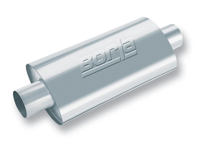 Borla XR-1 Racing Sportsman 2 1/2 inch Outlet / 2 1/2 inch Inlet 16in Case Oval Muffler - Image 2