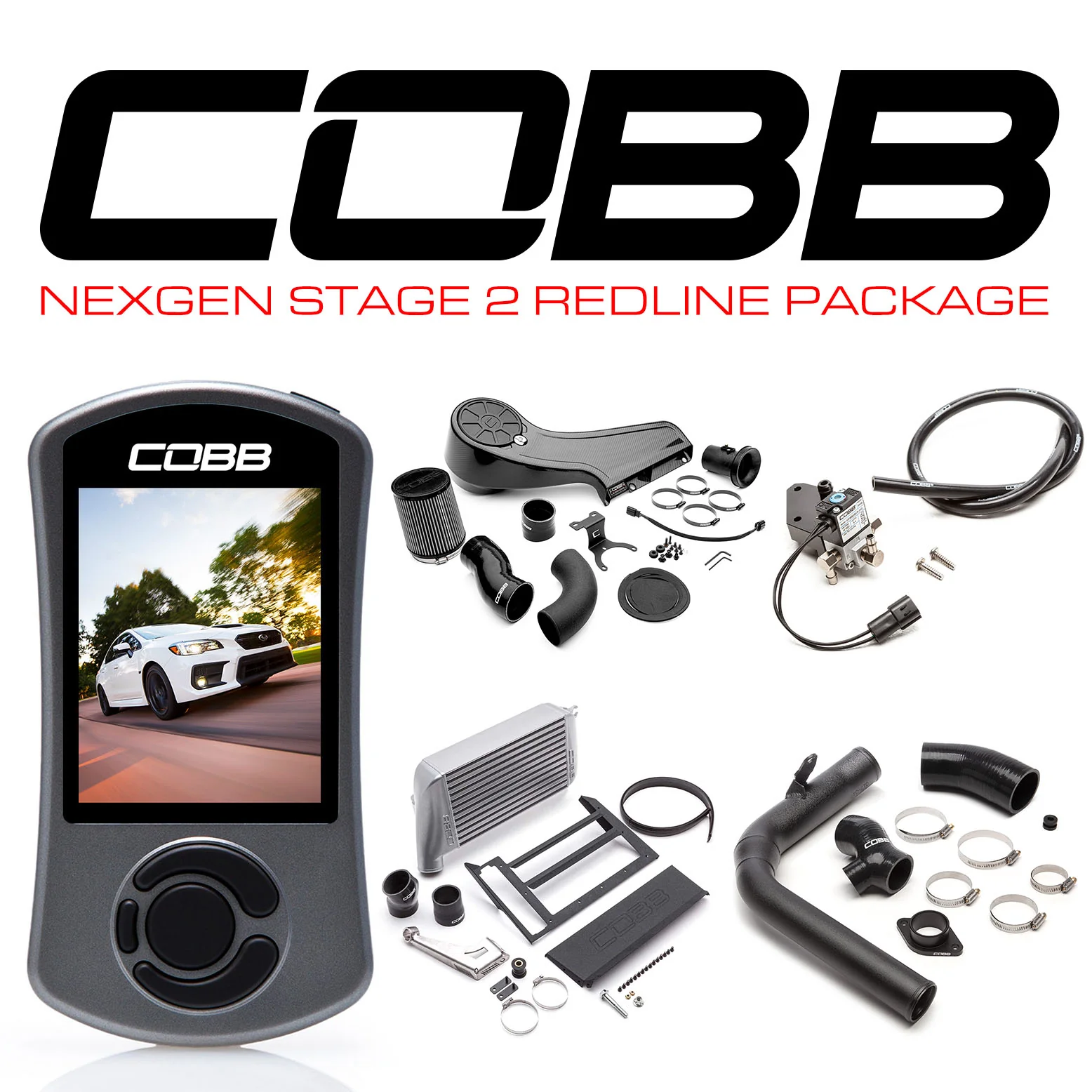 Cobb Subaru NexGen Stage 2 Redline Carbon Fiber Power Package WRX 2015-2021 (Silver)