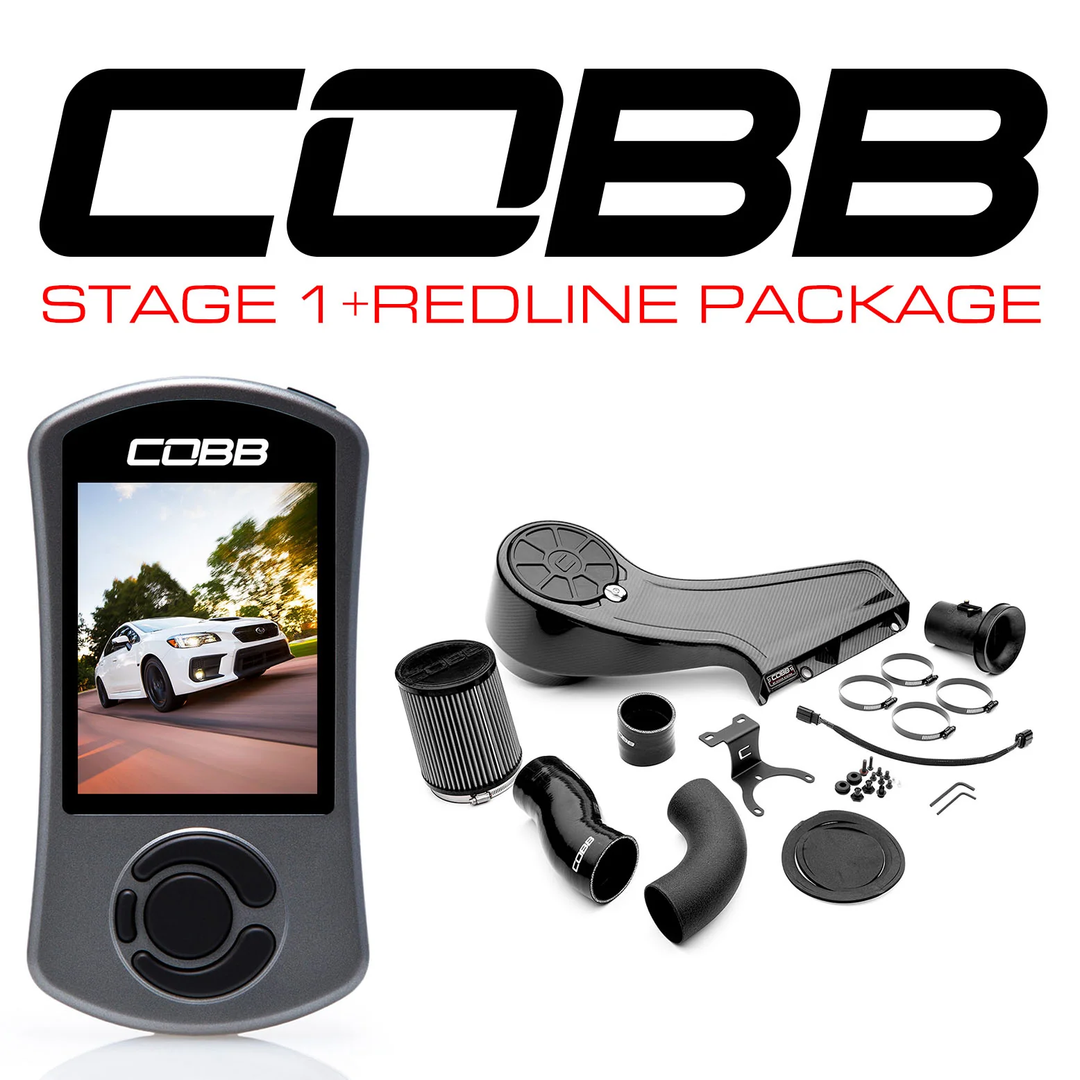 Cobb Subaru Stage 1 + Redline Carbon Fiber Power Package WRX 2015-2021