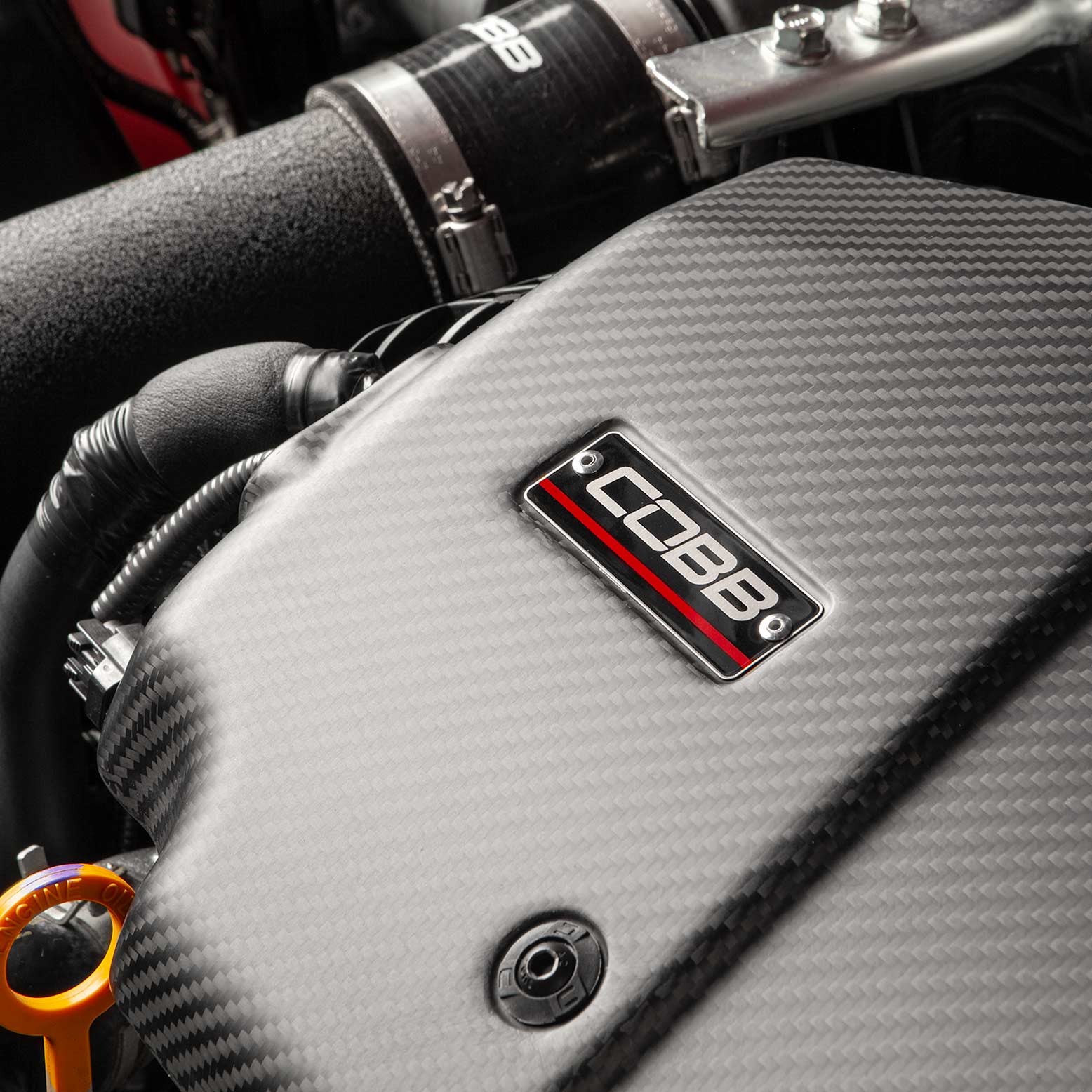 COBB Subaru Redline Matte Carbon Fiber Engine Cover WRX 2022-2025 - Image 6