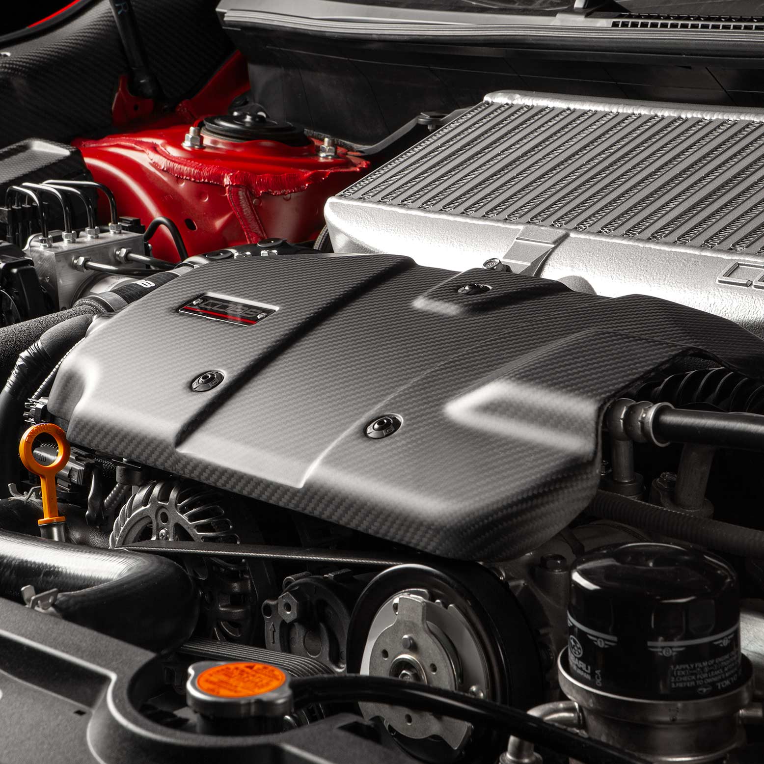 COBB Subaru Redline Matte Carbon Fiber Engine Cover WRX 2022-2025 - Image 9