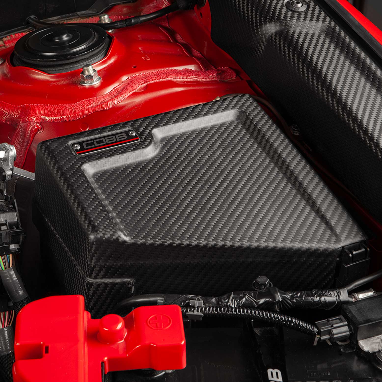 COBB Subaru Redline Matte Carbon Fiber Fuse Cover (Driver Side) WRX 2022-2025 - Image 5