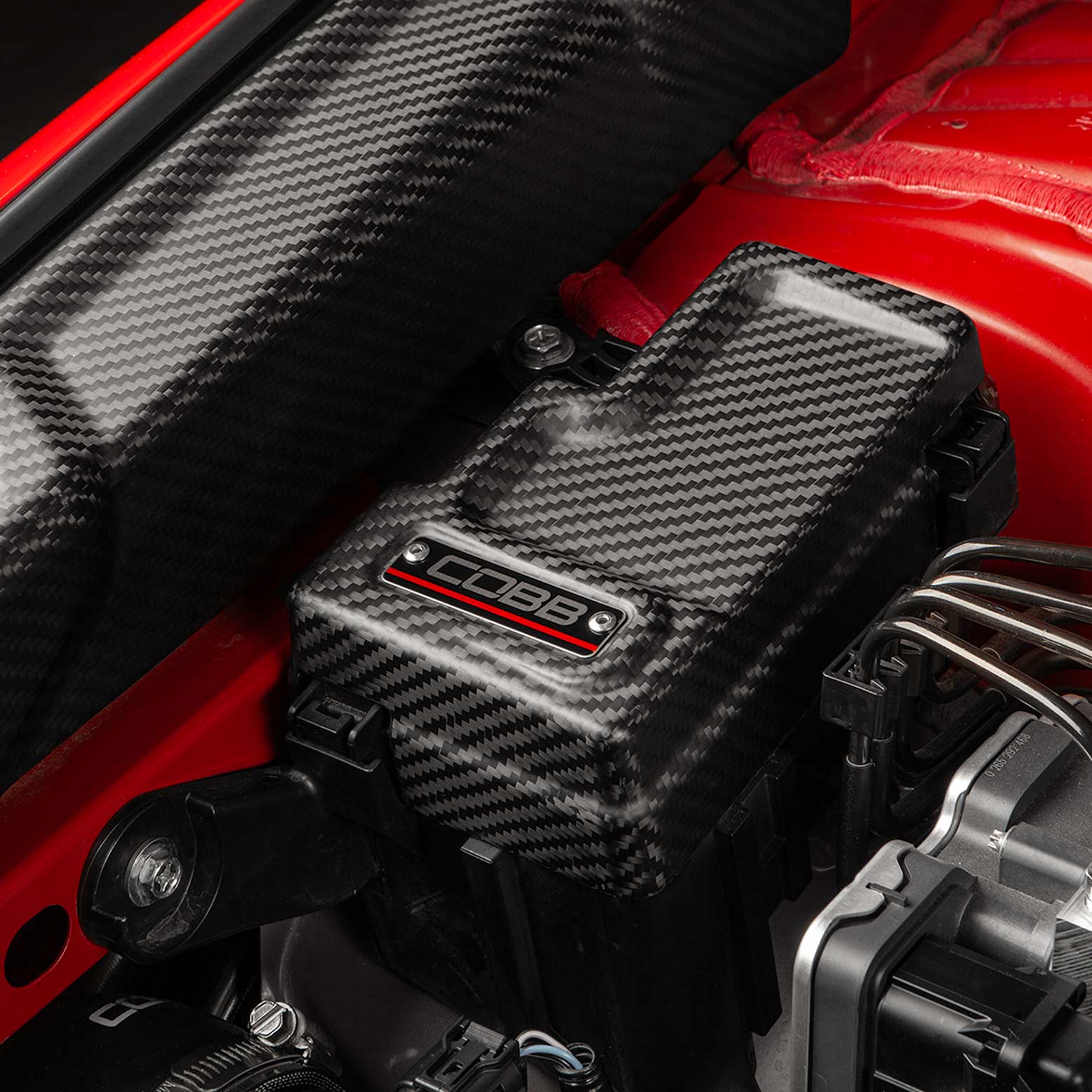 COBB Subaru Redline Matte Carbon Fiber Fuse Cover (Passenger Side) WRX 2022-2025 - Image 6