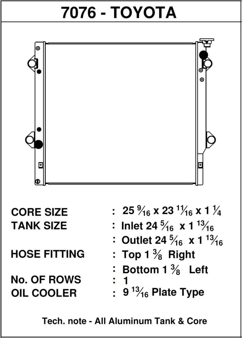 CSF 06-14 Toyota FJ Cruiser 4.0L / 03-09 Toyota 4Runner 4.0L / 2010 Toyota 4Runner 2.7L Radiator - Image 3