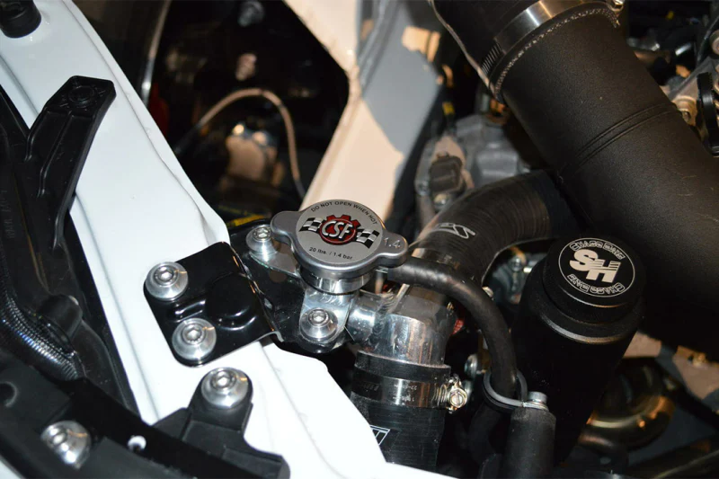 CSF 13+ BRZ / 13-20 Toyota 86 / 22+ GR86 Aluminum Filler Neck w/ High Pressure Radiator Cap - Image 2