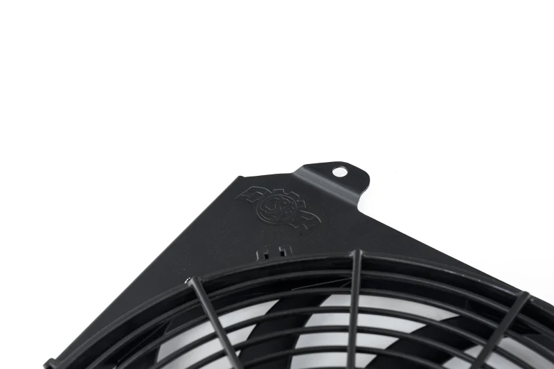 CSF 92-00 Honda Civic All-Aluminum Fan Shroud w/12in SPAL Fan - Black Finish - Image 3