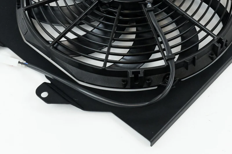 CSF 92-00 Honda Civic All-Aluminum Fan Shroud w/12in SPAL Fan - Black Finish - Image 4