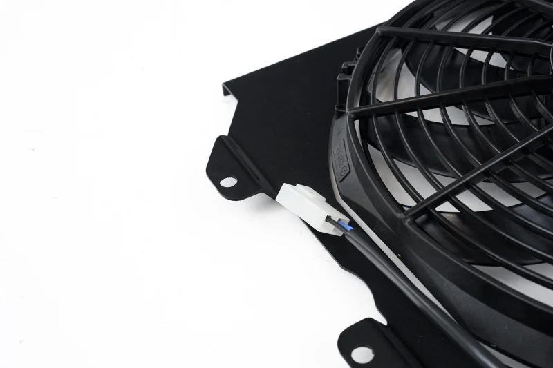 CSF 92-00 Honda Civic All-Aluminum Fan Shroud w/12in SPAL Fan - Black Finish - Image 5