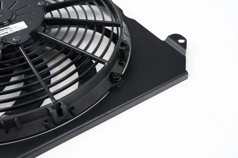 CSF 92-00 Honda Civic All-Aluminum Fan Shroud w/12in SPAL Fan - Black Finish - Image 6