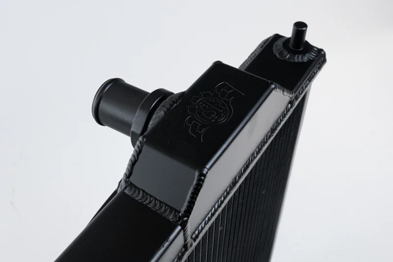 CSF 01-07 Mitsubishi Evo 7/8/9 Full-Slim Radiator w/12in Fan & Shroud/-16AN - Black - Image 3