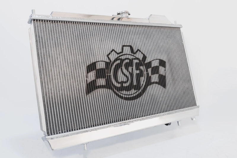 CSF 96-07 Mitsubishi Evo 4/5/6/7/8/9 Full-Slim Radiator w/12in Fan & Shroud/-16AN & Slip On Fitting - Image 3