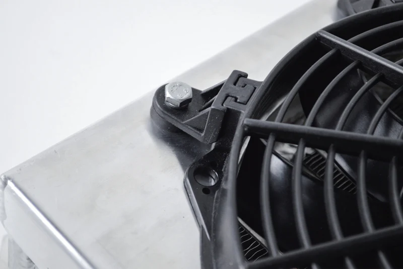 CSF Dual Fluid Bar & Plate HD Oil Cooler w/9in SPAL Fan (1/3 & 2/3 Partition) - 13.8in L x 10in H - Image 2