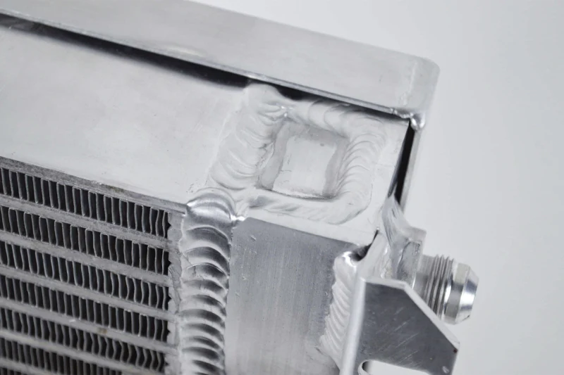 CSF Dual Fluid Bar & Plate HD Oil Cooler w/9in SPAL Fan (1/3 & 2/3 Partition) - 13.8in L x 10in H - Image 3