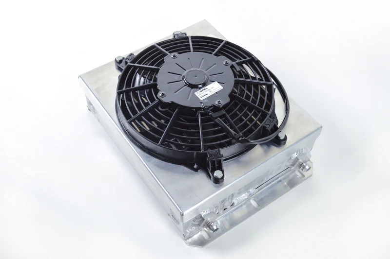 CSF Dual Fluid Bar & Plate HD Oil Cooler w/9in SPAL Fan (1/3 & 2/3 Partition) - 13.8in L x 10in H - Image 6