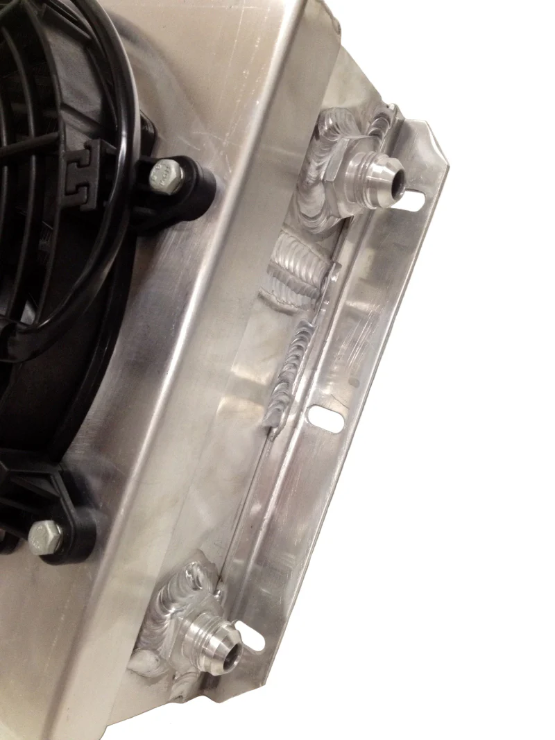 CSF Dual Fluid Bar & Plate HD Oil Cooler w/9in SPAL Fan (1/3 & 2/3 Partition) - 13.8in L x 10in H - Image 7