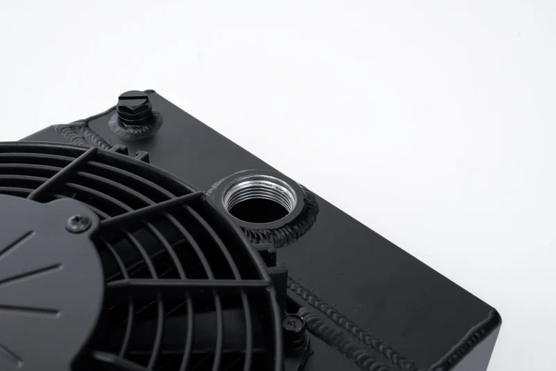 CSF Universal Drag Race / Tuck Radiator w/9in Spal Fan - 10.5in H x 10in L x 3.6in W - Black - Image 2