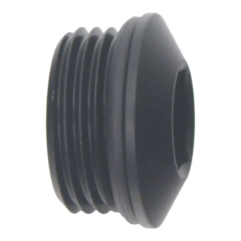 DeatschWerks 10AN ORB Male Plug Low Profile Internal Allen/Hex (Incl O-Ring) - Anodized Matte Black - Image 2