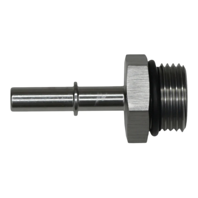 DeatschWerks 10AN ORB Male to 5/16in Male EFI Quick Connect Adapter - Anodized DW Titanium - Image 2