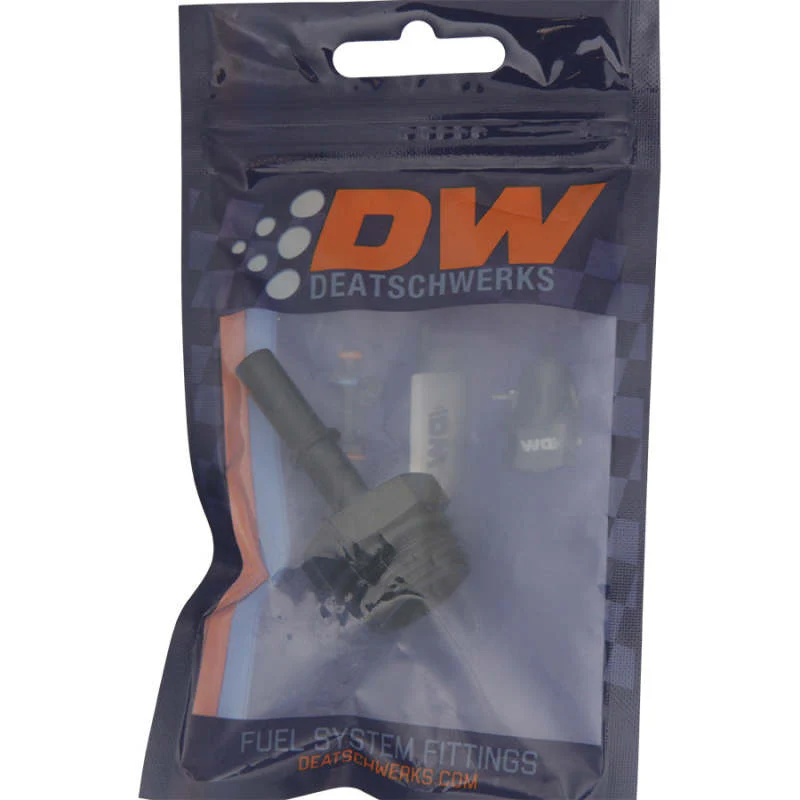 DeatschWerks 10AN ORB Male to 5/16in Male EFI Quick Connect Adapter - Anodized Matte Black - Image 3