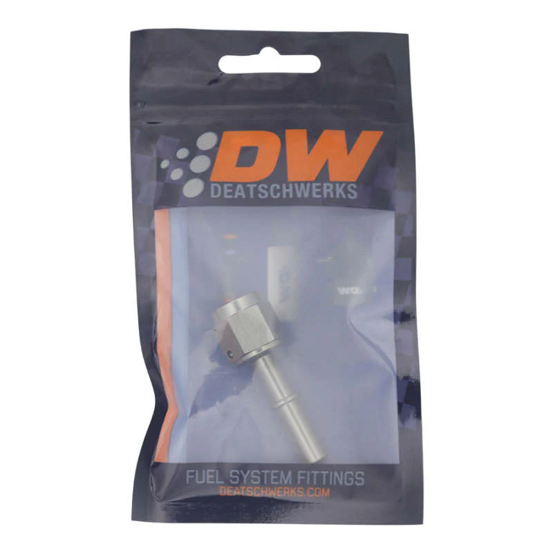 DeatschWerks 6AN Female Flare Swivel to 5/16in Male EFI Quick Disconnect - Anodized DW Titanium - Image 2