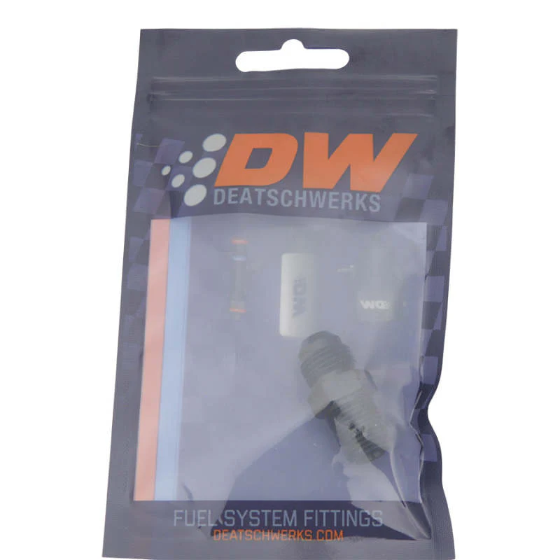 DeatschWerks 6AN Male Flare to 1/4in Male NPT Adapter - Anodized Matte Black - Image 2