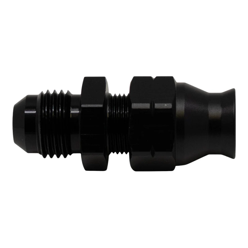 DeatschWerks 6AN Male Flare to 5/16in Hardline Compression Adapter - Anodized Matte Black - Image 2