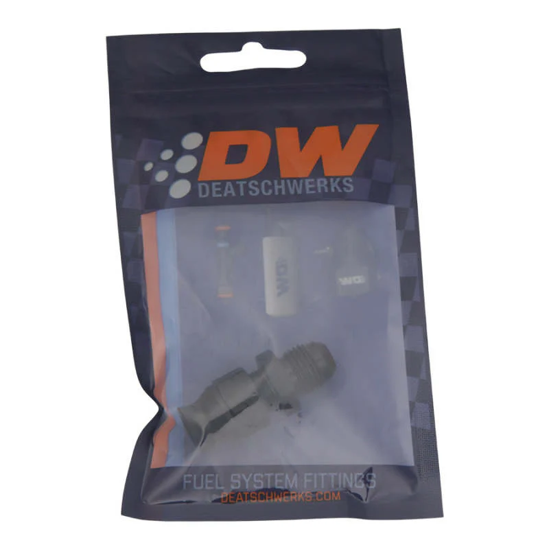 DeatschWerks 6AN Male Flare to 5/16in Hardline Compression Adapter - Anodized Matte Black - Image 3