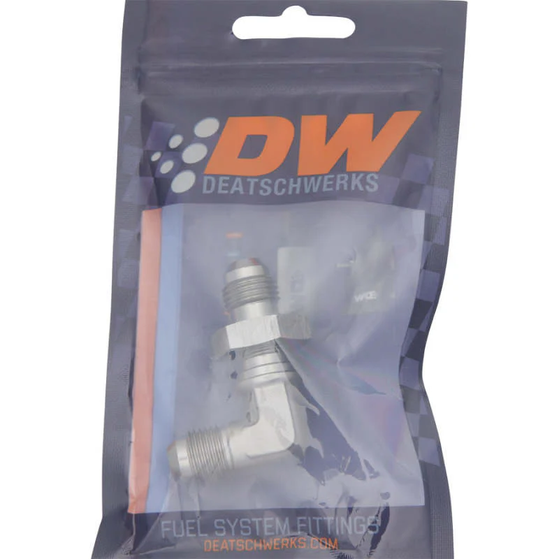 DeatschWerks 6AN Male Flare To 6AN Male Flare Bulkhead Adapter 90-Degree (Incl. Nut) - Image 5