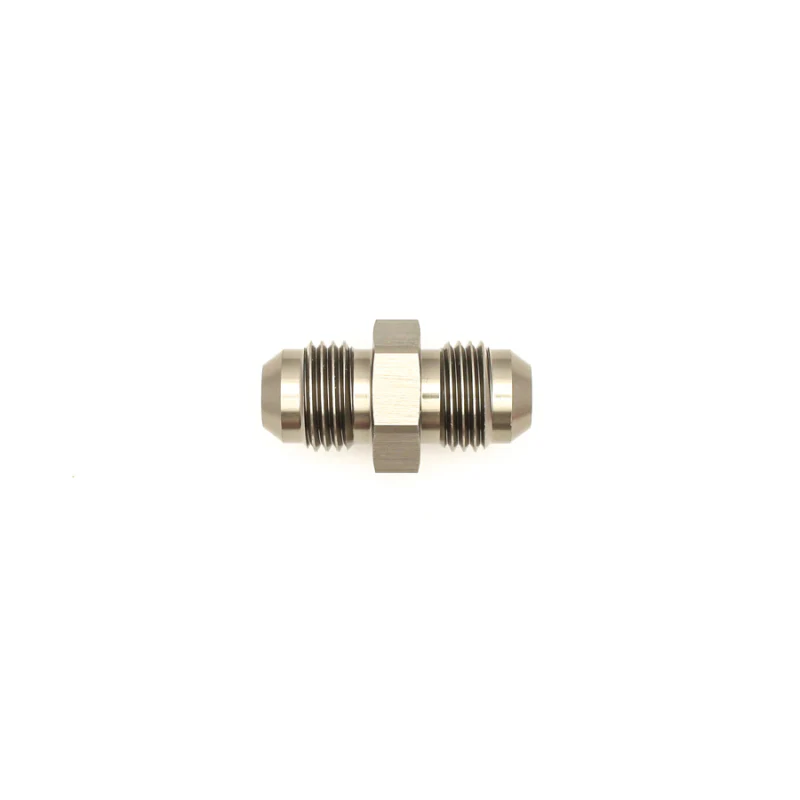 DeatschWerks 6AN Male Flare to 6AN Male Flare Coupler - Anodized Matte Black - Image 2