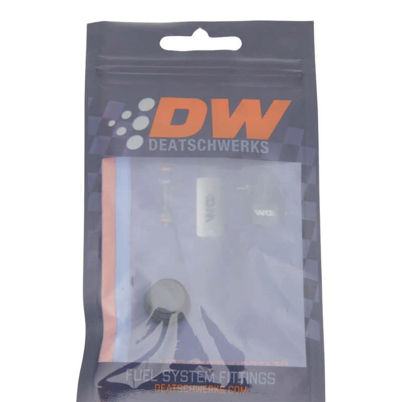 DeatschWerks 6AN ORB Male Plug Low Profile Internal Allen/Hex (Incl O-Ring) - Anodized Matte Black - Image 3