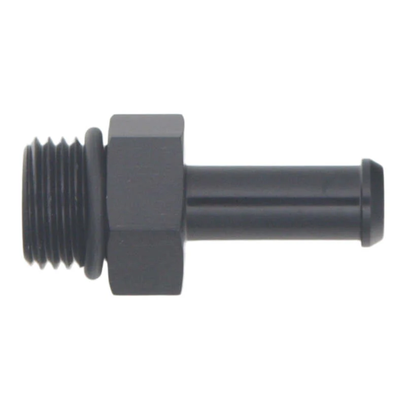 DeatschWerks 6AN ORB Male to 5/16in Male Barb Fitting (Incl O-Ring) - Anodized Matte Black - Image 3