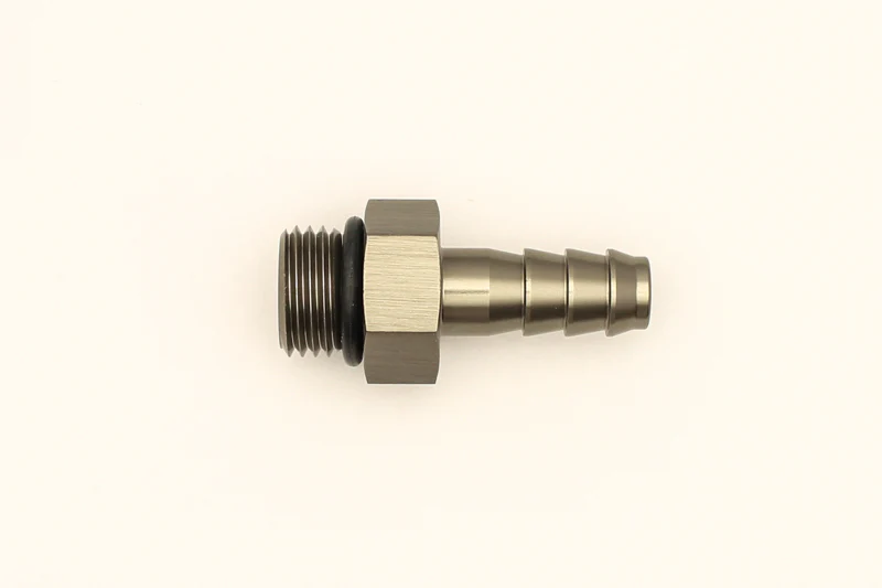 DeatschWerks 6AN ORB Male To 5/16in. Male Triple Barb Fitting (Incl. O-Ring) - Image 2