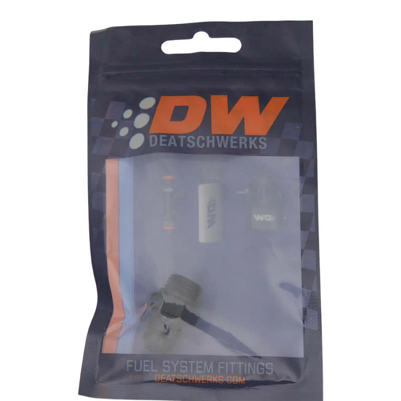 DeatschWerks 6AN ORB Male to 6AN Male Flare Adapter (Incl O-Ring) - Anodized Matte Black - Image 4