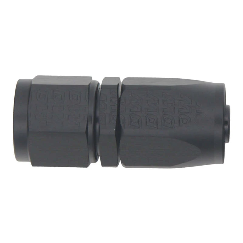 DeatschWerks 8AN Female Swivel Straight Hose End CPE - Anodized Matte Black - Image 2