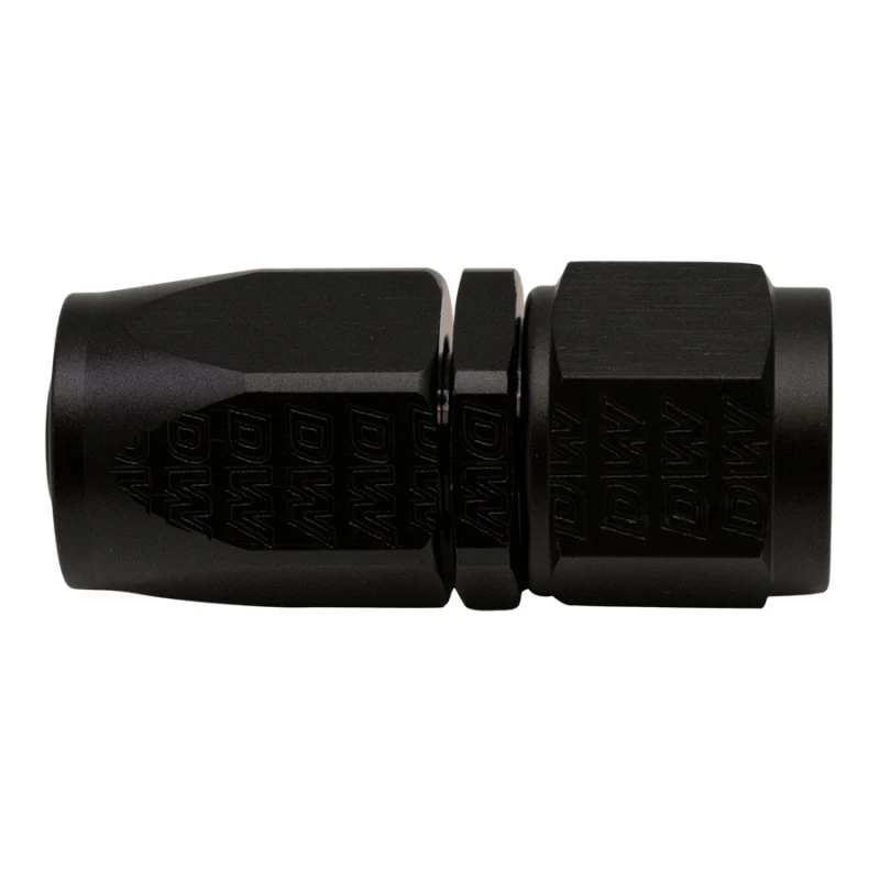 DeatschWerks 8AN Female Swivel Straight Hose End CPE - Anodized Matte Black - Image 3