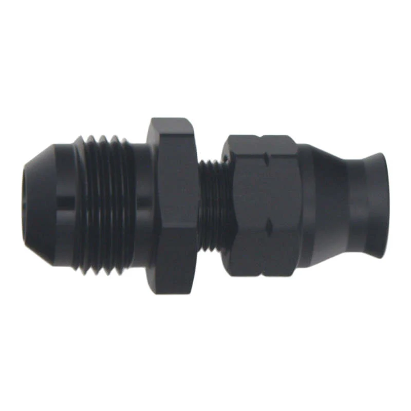 DeatschWerks 8AN Male Flare to 5/16in Hardline Compression Adapter - Anodized Matte Black - Image 2