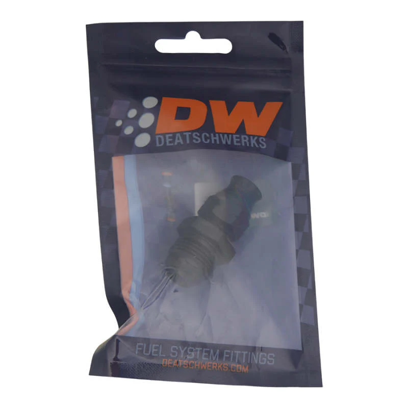 DeatschWerks 8AN Male Flare to 5/16in Hardline Compression Adapter - Anodized Matte Black - Image 4