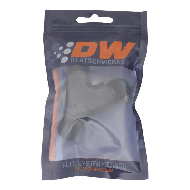 DeatschWerks 8AN Male Flare to 8AN Male Flare to 8AN Male Flare Y Fitting - Anodized Matte Black - Image 4