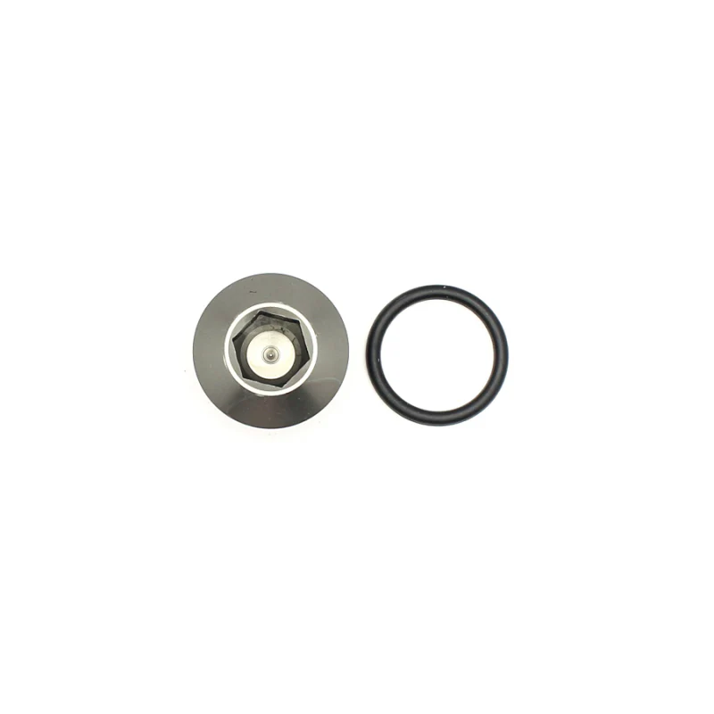 DeatschWerks 8AN ORB Male Plug Low Profile Internal Allen/Hex (Incl O-Ring) Anodized Matte Black - Image 3