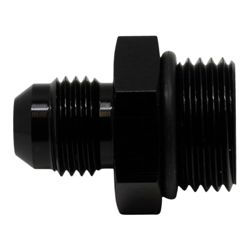 DeatschWerks 8AN ORB Male to 6AN Male Flare Adapter (Incl O-Ring) - Anodized Matte Black - Image 2