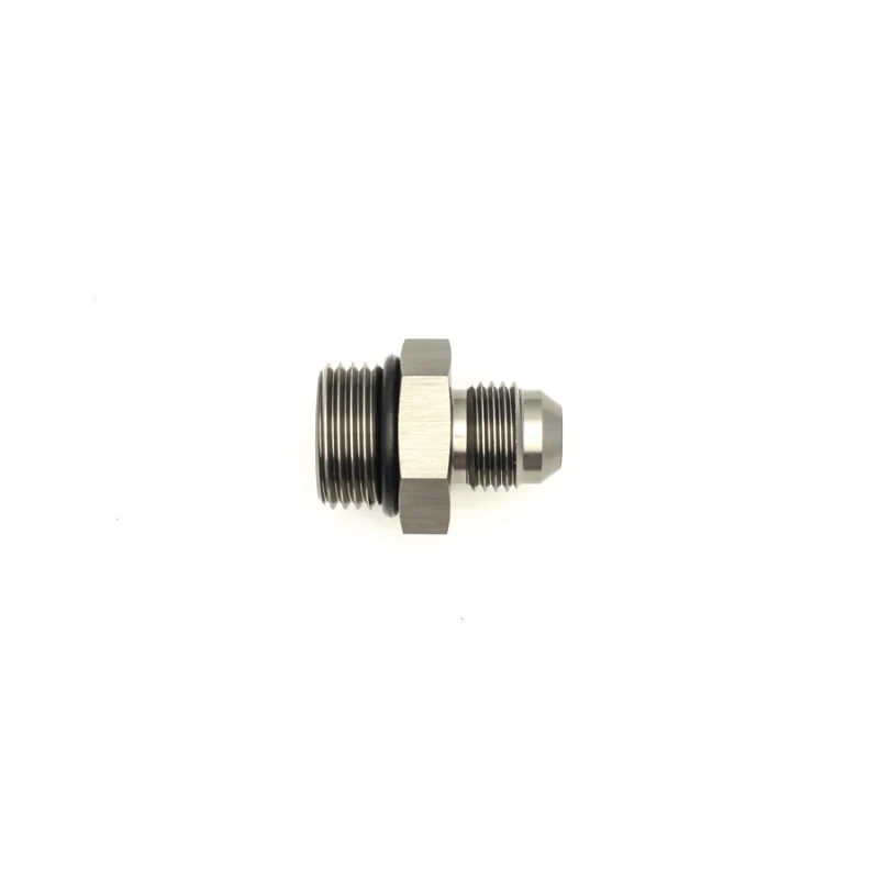 DeatschWerks 8AN ORB Male to 6AN Male Flare Adapter (Incl O-Ring) - Anodized Matte Black - Image 3